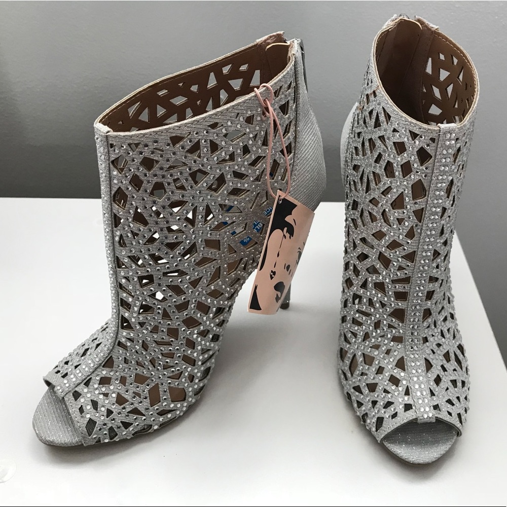 Silver Rhinestone Heels - Picture 2 of 5